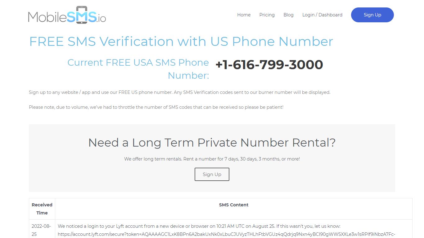 FREE SMS Verification with US Phone Number - Receive SMS Online with ...
